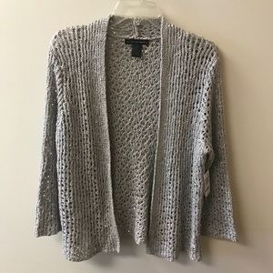 Grace Elements Gray Sequence Knit Cardigan NWT